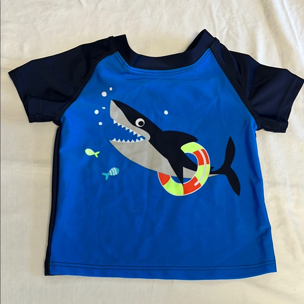 12-18M Sea Me Swim Shark swim shirt